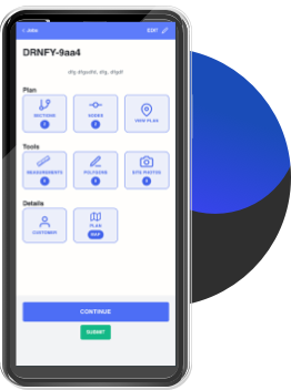 Drainify mobile app job screen